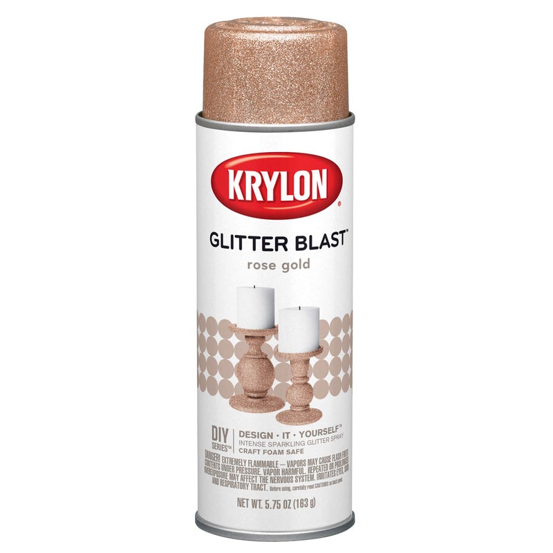 Krylon Blast Glitter Spray Craft Projects Aerosol Paint, 5.75 Ounce (Pack of 1), Rose Gold - Image 1